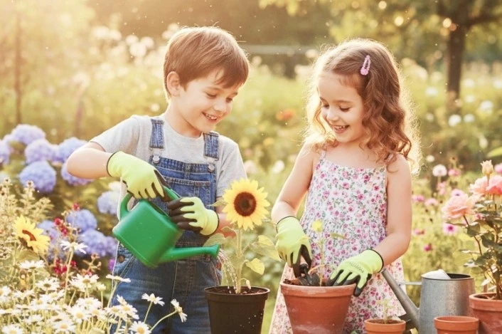 kids TPE molded injection gardening glove kids TPE molded injection gardening glove